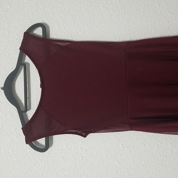 Burgundy Hi-Low Dress - Picture 2 of 8
